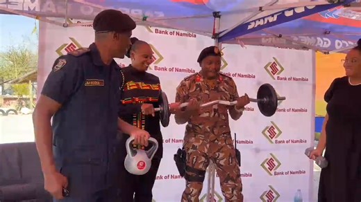 HANDOVER: The Bank of Namibia handed over gym equipment worth N.dollars 300 000 to Oshana NamPol on Monday. (Video: Maria David) NAMPA | Namibia Press Agency