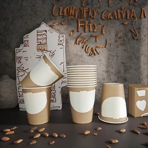 [Hot Item] Take Away Espresso 7oz Biodegradable Customizable Disposable Paper Coffee Cup Mug with Handle