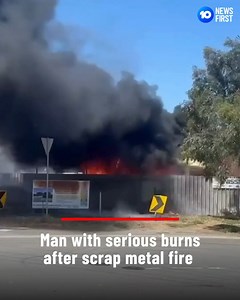 22K views · 130 reactions | #Breaking: A 43-year-old man has been rushed to the Royal Adelaide Hospital with serious burns after a fire broke out at a scrap metal yard in Wingfield. Fire crews raced to the scene on South Terrace just before 12:15pm, where it took them around 60 minutes to fully extinguish the blaze. Safework SA are making enquiries. | 10 News Adelaide | Facebook