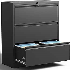 Lateral File Cabinet,Steel Storage File Cabinet for Letter/Legal/F4/A4 Size…
