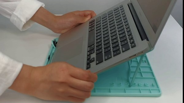 AICHESON Portable Laptop Stand, Adjustable Height Ventilated Computer Stands, X5 Macaron Green