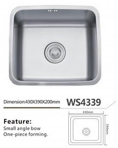 [Hot Item] 44X39cm Square Deep Satin Undermount Stainless Steel Kitchen Sink