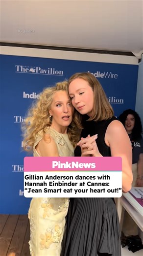 Gillian Anderson & Hannah Einbinder dance, tease Jean Smart for trans sapphic film
