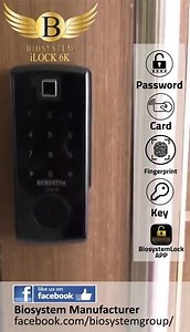 BIOSYSTEM SMART LOCK with cloud system☁️☁️☁️☁️☁️☁️☁️☁️☁️☁️☁️☁️☁️☁️ * BiosystemLock app * passcode * fingerscan * card * key | CLB | Facebook