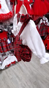 Deolinda Red Tartan Romper Set  1m, 3m, 6m, 9m, 12m, 18m, 24m Slightly small made Available in-store and online  https://babyspotglasgow.co.uk/product/deolinda-girls-2-piece-red-tartan-romper-set-700/ | Babyspot Glasgow | Facebook