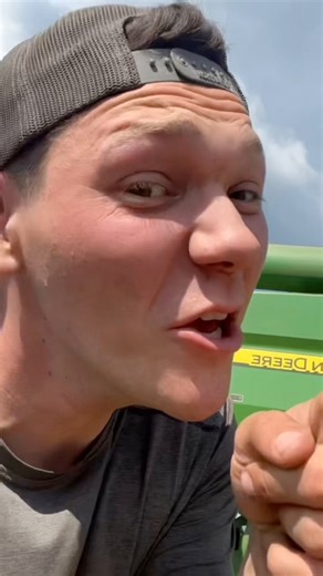 she drove her van into the field and thought the combine was a what?! #combine #tractor #johndeere #farming | Hayden Fox