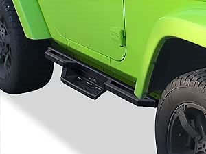 APS Aluminum Drop Steps Running Boards Compatible with Jeep Wrangler JK 2Dr
