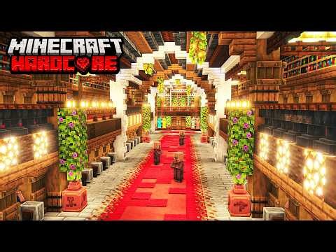 I Built the ULTIMATE Villager Trading Hall in Minecraft Hardcore