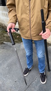 The Honshu Sword Cane is similar in design to other urban stingers and the blade hides discreetly in the cane shaft. See more here: https://bit.ly/44anZB8 #kennesawcutlery #tactical #sword | Kennesaw Cutlery