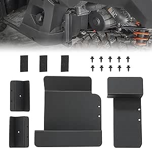 KEMIMOTO Fender Flares Compatible with Ranger XP 1000, Rear Mud Guards Battery Compartment Compatible with 2017-2024 Ranger XP 1000 / Crew Mud Flaps Accessories