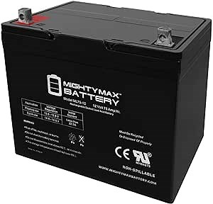 Mighty Max Battery 12V 75Ah Battery Replacement for Electric Rover Pack Wheelchair
