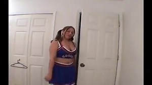 Chubby cheerleader creampied