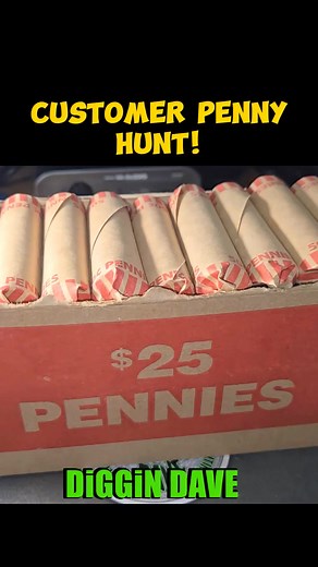 $25 PENNY HUNT! (COIN ROLL HUNTING PENNIES) #Coins #coin #pennies #coincollecting #coincollector #diggindave | Diggin Dave