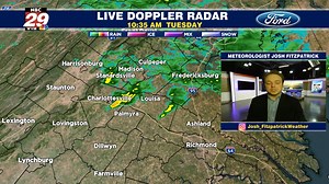 Showers and downpours advancing southeast on this Tuesday. Not as warm as yesterday. Interactive Doppler Radar updates on the Storm Team 29 Weather App. | 29News WVIR