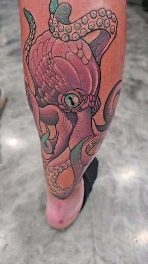 29 reactions | Fun Lil octopuses Digging these colors! #tattooloverscare #lineworktattoo #tattooloversshop #tattoolovers #finelinetattoo #octopustattoo #ankletattoo #legtattoo #medtatt #stencilstuff #empireinks #cheyennetattooequipment #articulategallery #guyswithink #guyswithtattoos #guyswithtattoos #guytattoo #goodtattoo #aztattooer #westphoenixtattoosupply #colortattoo | Liz Provost | Facebook