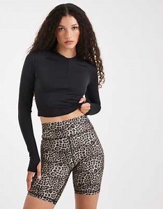 ONLY half zip long sleeve sport top in black | ASOS