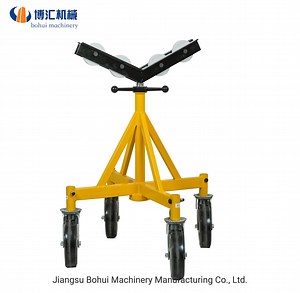 [Hot Item] Unfoldable Tube Support Stands OEM Pipe Support with 4 Wheels