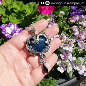 How stunning is our Affaire du Coeur Necklace! 💙 Midnight Rose Emporium has captured its natural beauty wonderfully! Necklace recently restocked at www.midnightrose-emporium.com 🖤🖤 #gothic #gothicjewellery #skulls #necklace #skullnecklace #heart #blue #swarovski #alchemy #alchemygothic #romance #gothicgifts #skull #loveskulls | Alchemy England