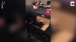 Girl pranked by boyfriend with fake laptop for Valentines Day