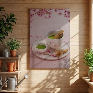 Japanese Matcha Tea Ceremony Canvas Art – Cherry Blossom Aesthetic Kitchen Wall Decor, Zen Green Tea Artwork for Serene Interiors - Etsy Canada