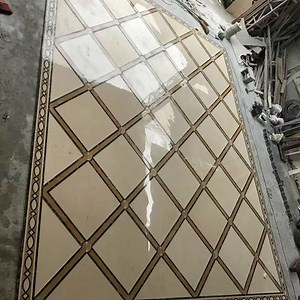 [Hot Item] Polished Natural Marble Stone Floor Tile Water-Jet Medallion Design for Floor/Wall Decoration