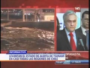 Declaraciones de Sebastián Piñera sobre alerta de tsunami