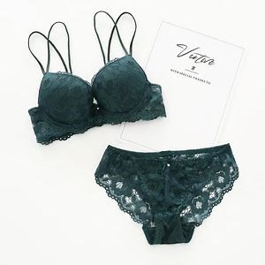 [Hot Item] Bra Set with Adjustable Lace Beauty Back Lingerie Panties