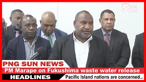 Prime Minister of PNG, James Marape has confirmed the Pacific Island Nations increasing dialogues with the Japanese leadership on addressing concerns of the latter releasing treated radioactive wastewater from Fukushima Nuclear Power Plant into the Pacific Ocean. #pnggovernment #jamesmarape #pngpolitics #PacificIslandforum #Japanesegovernment#Fukushima #wastedisposal #radioactive #wastewater #pacificocean #oceania #geopolitics #pngsunnews #palm10 Click here to subscribe to our youtube channel fo