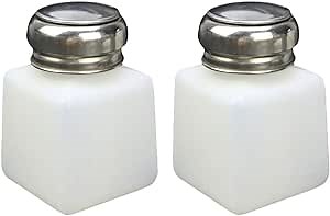 Push Down Alcohol Dispenser Empty Lockable Anti-Static Push Down Pump Bottles Square Plastic Bottles 2Pcs