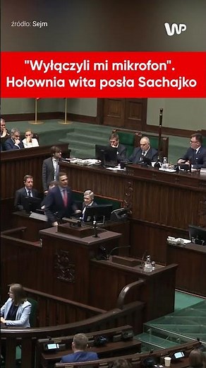 "WYŁĄCZYLI MI MIKROFON". Hołownia wita posła Sachajko #sejm #sachajko #hołownia