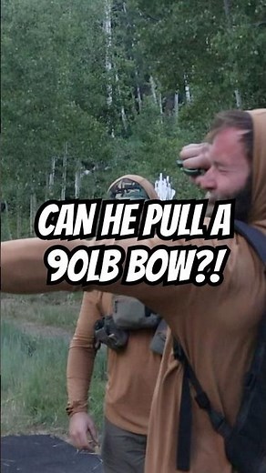 90lb BOW FAIL! First timer tries to pull back COMPOUND BOW #archery