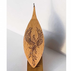 Handmade Wooden Tatting Shuttle With Engraved Phoenix With Hook - Etsy