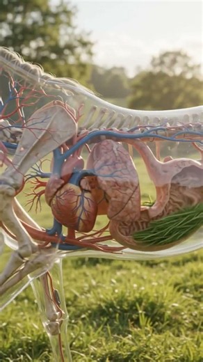 Watch What Happens Inside a Horse 😳#Horse #AnimalAnatomy #Science #Amazing #Animals #usashorts