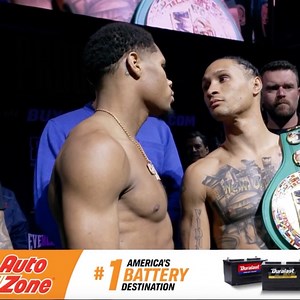 A staredown for ages between Regis Prograis and Devin Haney 🥶 #HaneyPrograis | Dec 9 | DAZN PPV & DAZN | DAZN