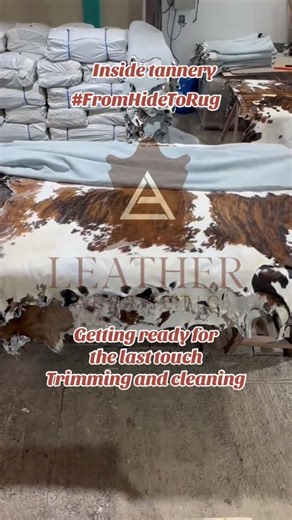 Final Touch: Trimming & Cleaning Real Cowhide Rugs 🐄✨