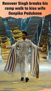 6.3K views · 82 reactions | Ranveer Singh Ran To Kiss Wife Deepika Padukone In Manish Malhotra Bridal Couture Show Video Viral #RanveerSingh #DeepikaPadukone #AliaBhatt | Boldsky | Facebook