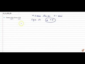 Find the equation of the parabola that satisfies the given conditions: Vertex (0, 0), focus (3,0...