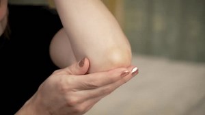 Woman Massages Sore Elbow Addressing Joint Stock Footage Video (100% Royalty-free) 3786030759 | Shutterstock