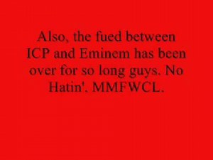 ICP Disses Eminem with Slim Anus. Lyrics in sidebar.