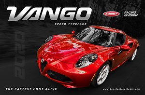 VANGO - Automotive Speed Font, a Font by Konstantine Studio