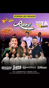 299 reactions |  RAVE DO CINCÃO   SEXTA 11.10 A PARTIR DAS 20HRS  VÉSPERA DE FERIADO  ✅ BANDA MODELO ✅ JONATHAN PACHECO ✅ GANG DA VANERA ✅ GABRIEL EXPRESSO  Elas 20 ELES 30 (Até às 21h na bilheteria)  ESTACIONAMENTO FECHADO COM SEGURANÇA  INFORMAÇÕES E RESERVAS PELO WHATSAPP 51980263103 É O MELHOR SEXTOU DA REGIÃO | Cinco Estrelas Eventos | Facebook