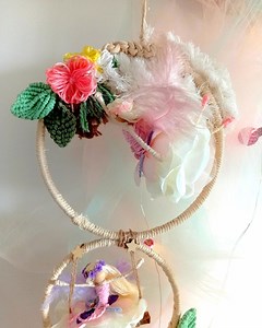 Two Hanging Flower Fairies – Handmade Macrame – Boho Baby Room Decoration - Etsy Australia