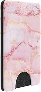PopSockets PopWallet - Sleek, Removable Card Holder for Smartphones - Pink Marble