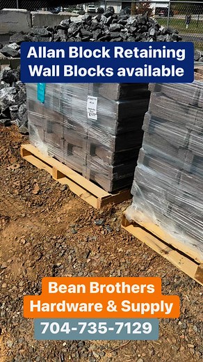 Segmental Retaining Wall Block and Accessories available at Bean Brothers Hardware! 969 Reepsville Rd, Lincolnton, NC | Bean Brothers Hardware & Supply