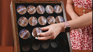 HOYRR K Cup Holder, Kcup Coffee Pods Holder, Wooden K Cup Holders Holds 25 Pods, K Cup Storage Rack Made of Wood and Acrylic, for Coffee Bar Accessories Decor and Home