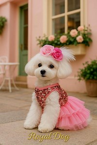 Pink Dog Tutu Dress With Matching Floral Headband – Cute Birthday Outfit for Small Dogs | Yorkie, Maltese, Chihuahua Party Clothes - Etsy