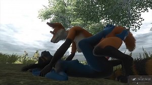 Fox fucks Blue cat (Hunt and snare furry game) (Catherine Parris)