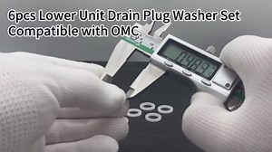 6pcs Compatible with OMC Johnson Evinrude Sierra 18-4248 18-4248-9 18-42481-9 311598 777517 Lower Unit Drain Fill Plug Washer Set Gearcase Oil Drain Screw Gasket Replacement Parts 3852105 18-2387