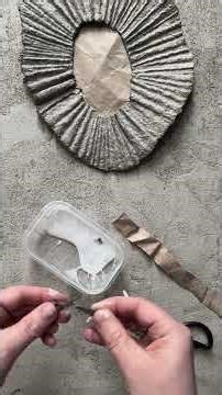 Adding the Mirror: Backing & Hanging Loop #papercraft #diymirror #shorts #facture #diy #decor