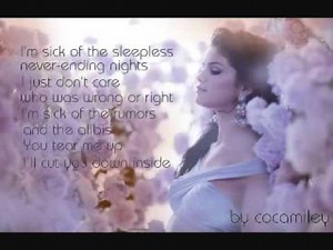 Selena Gomez The Scene Sick Of You Lyrics On Screen YouTube2